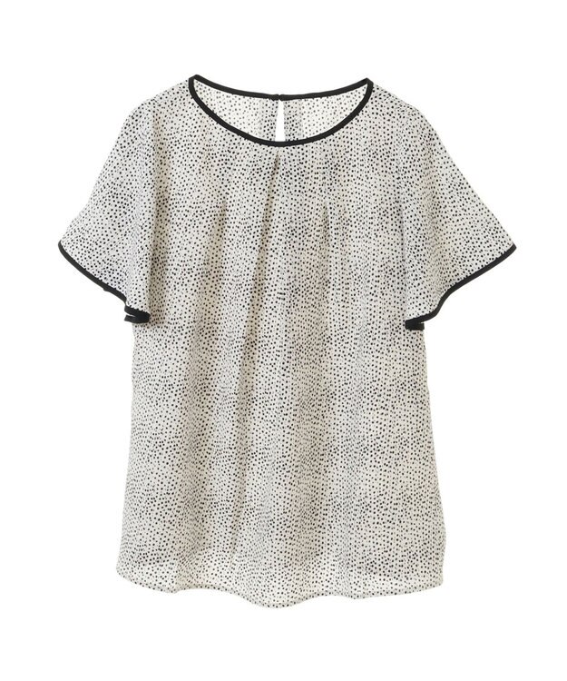 Green Parks アソートバタフライスリーブブラウス Dot
