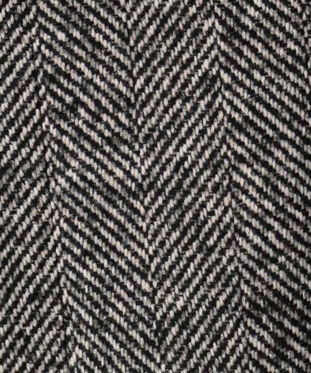 uncrave ロング チェスターコート（uncrave WHITE） へリンボーンブラック