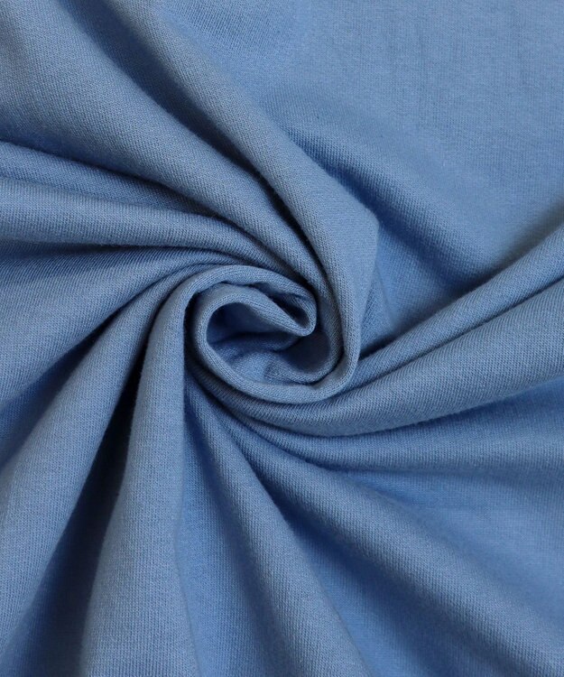 Tiaclasse 【洗える】裏毛プリーツコンビワンピース ブルー×オフ