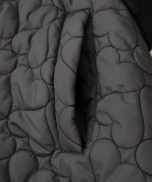 Green Parks ・ｓｗｉｎｇ　ｂｙ　ハートキルトフレアコート Charcoal Gray