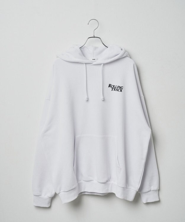 WEGO ヘビーウエイトユニークモチーフプルパーカー ホワイト