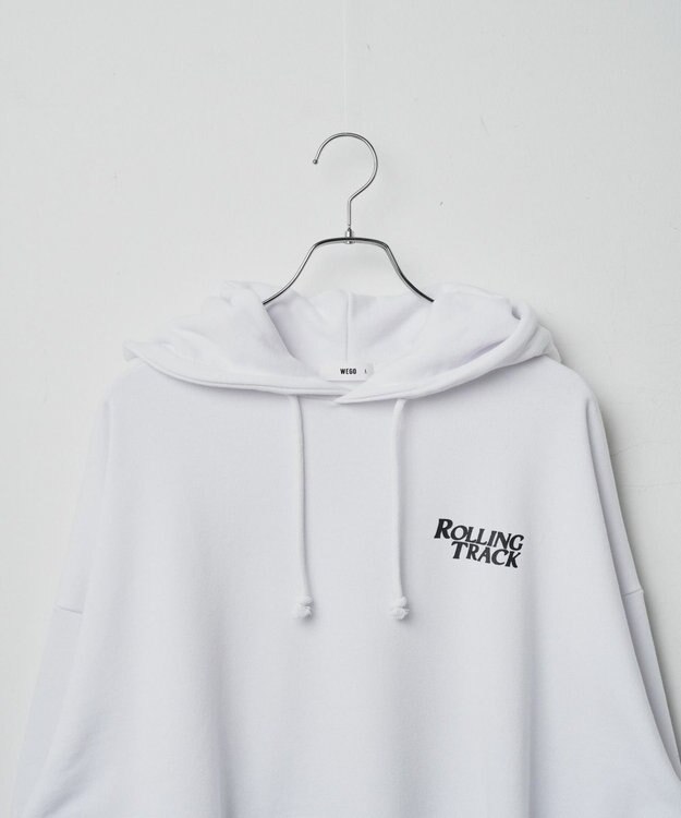 WEGO ヘビーウエイトユニークモチーフプルパーカー ホワイト