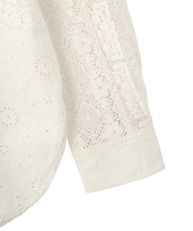 AMERICAN HOLIC レースパッチワークシャツ Off White