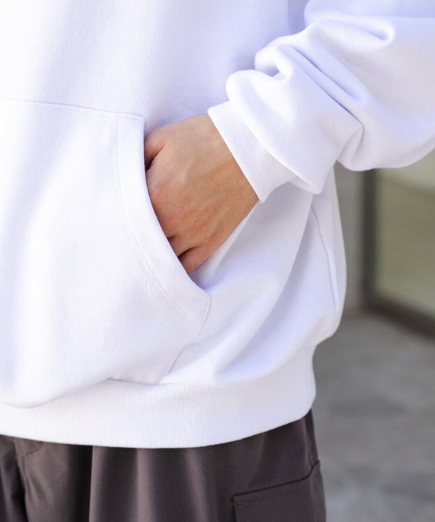 WEGO ヘビーウエイトユニークモチーフプルパーカー ホワイト