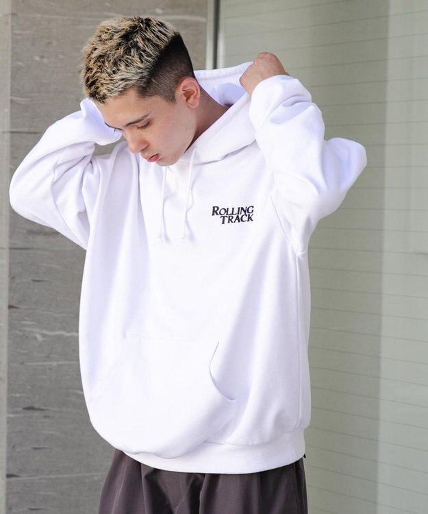 WEGO ヘビーウエイトユニークモチーフプルパーカー ホワイト