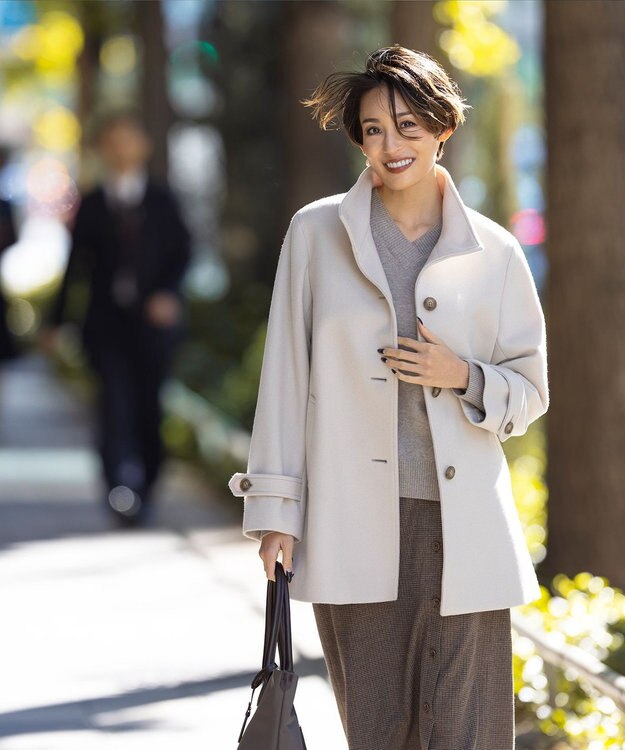 J.PRESS LADIES L 【洗える・WEB限定カラーあり】CASHMERE BLEND Vネック ニット ベージュ系