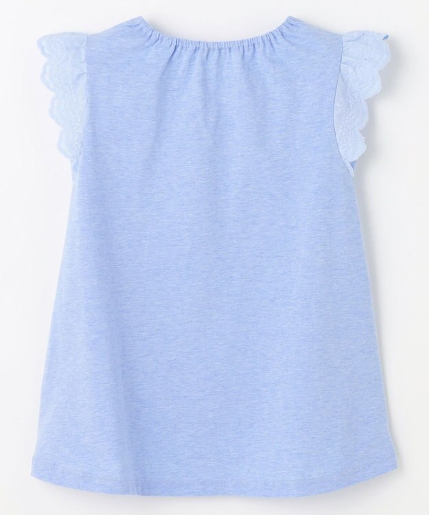 組曲 KIDS 【110-140㎝】フラワーエンブロイダリー チュニック サックスブルー