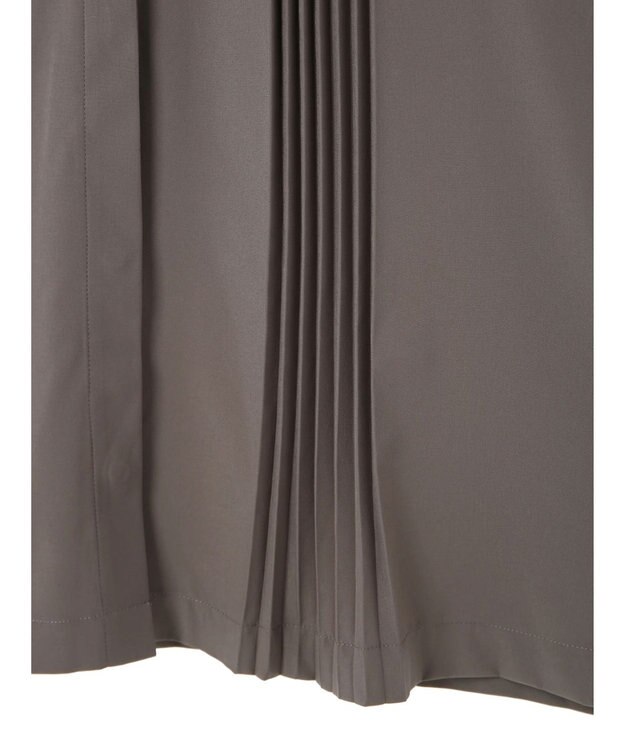 Green Parks ａ．タックプリーツシャツワンピース Gray Beige