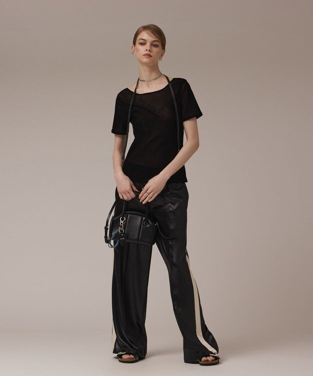 GRACE CONTINENTAL フロッキーチュールカットトップ ブラック