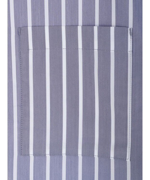 CRAFT STANDARD BOUTIQUE プランサーボタンシャツワンピース Stripe Blue