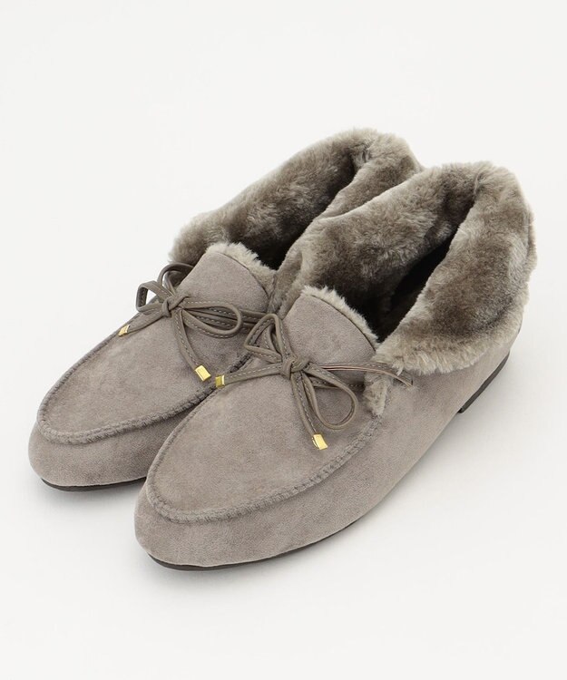 ANY SIS レディーフェイクファー モカシン チャコール