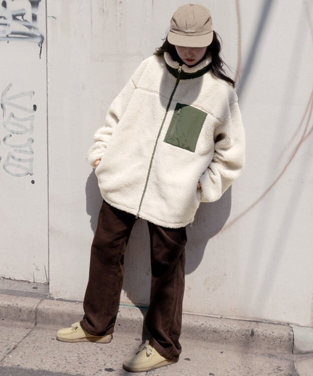 WEGO 【ユニセックス着用ITEM/ウエストゴム/SMLサイズ展開】コーデュロイイージーストレートパンツ ダークブラウン