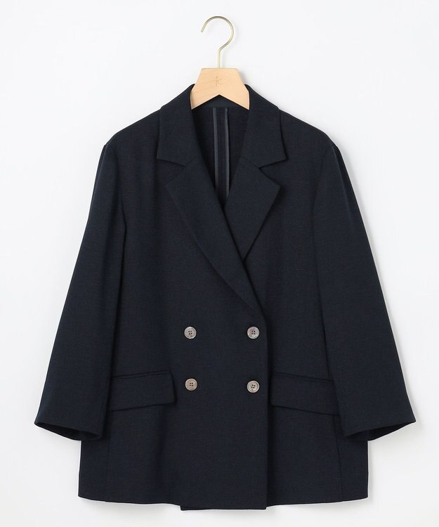 組曲 ライトリネンライク ジャケット ネイビー系