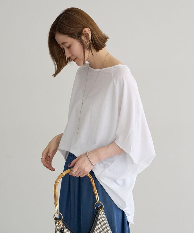 YECCA VECCA 異素材切替バックデザインプルオーバー Off White