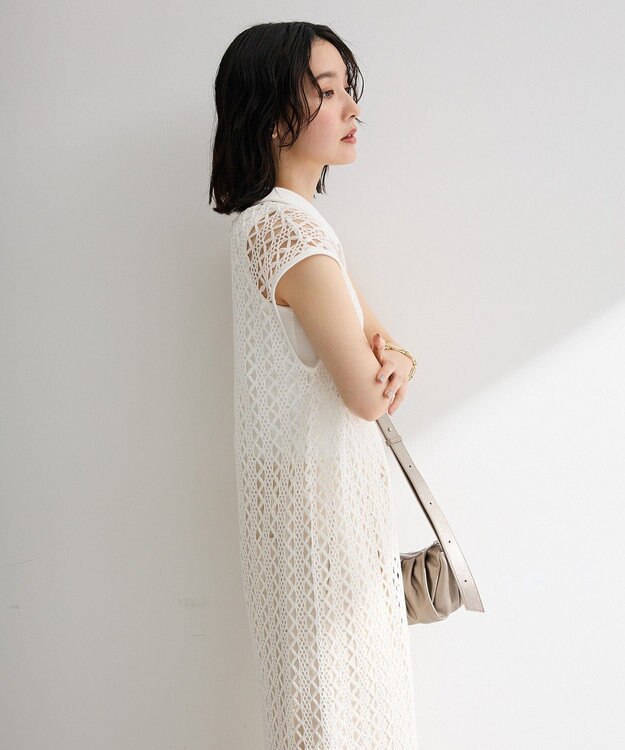 Green Parks 衿付きレースジレ Off White