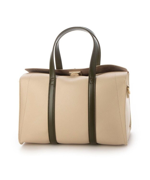 UNBILLION カシュカシュ cachecache / ワンハンドルバッグ付きトップひねりトート アイボリーミックス