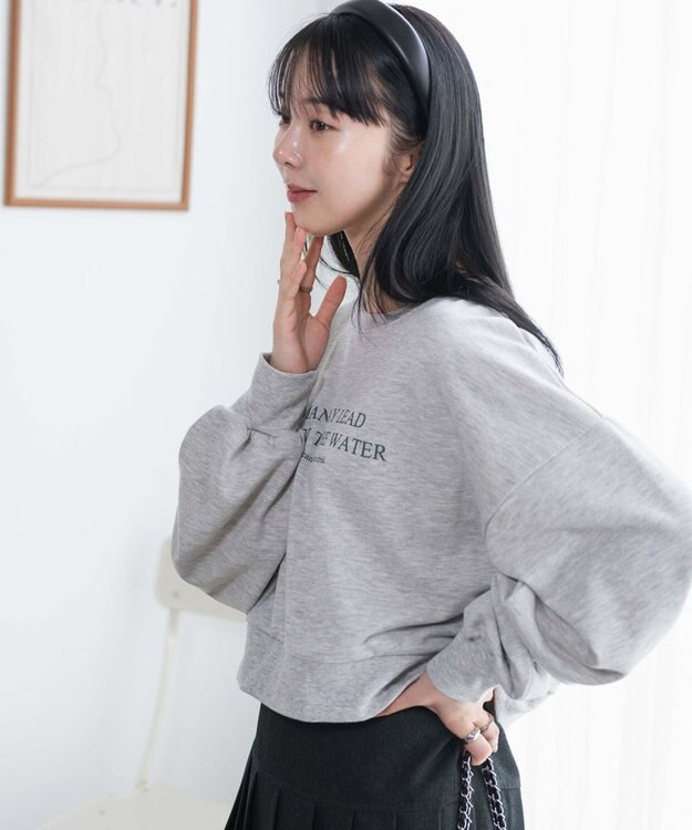 WEGO クロップドスウェット 柄1