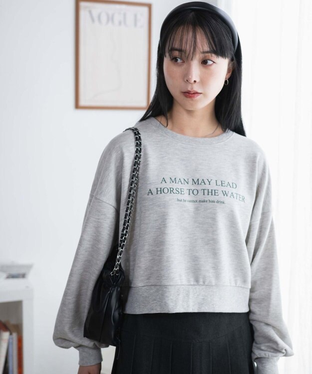 WEGO クロップドスウェット 柄1