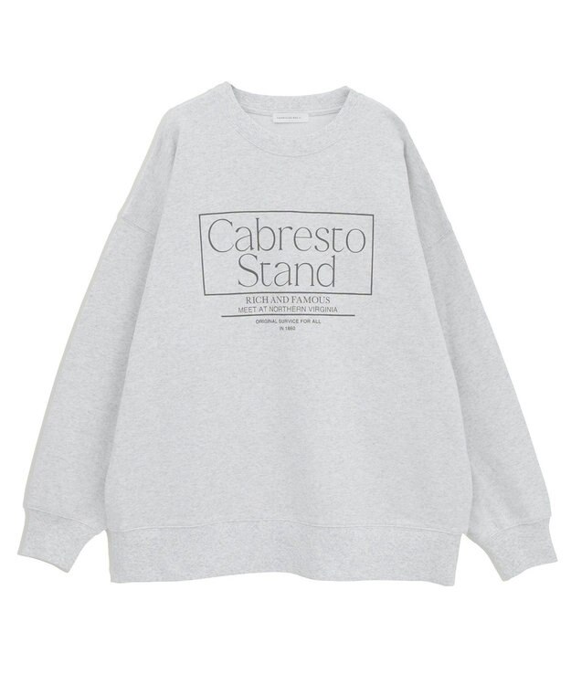 AMERICAN HOLIC ボックスロゴプリント裏毛プルオーバー Gray Mixture