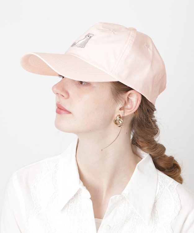 MOONBAT PAUL&JOE ACCESSOIRES(ポール&ジョー)ジプシー キャップ 猫 帽子 無地 UVカット ペールオレンジ