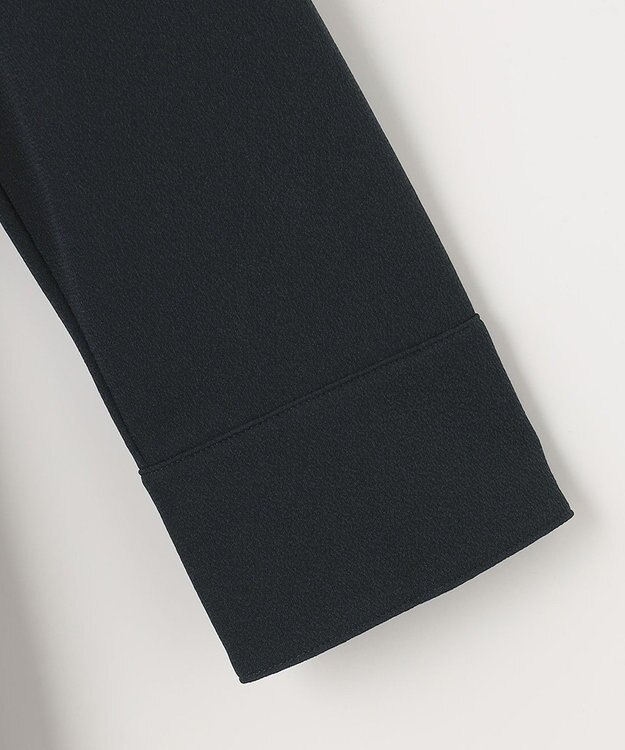 自由区 【洗える】アムンゼンジャージー Vネックワンピース ネイビー系