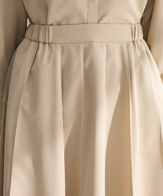 Green Parks ＳＥＴ２点スキッパーブラウス＋プリーツスカート Beige