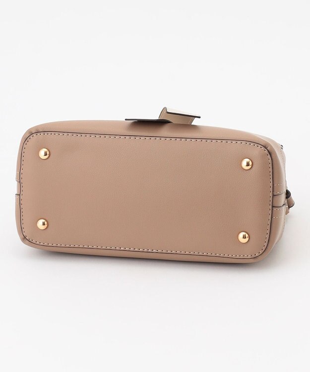 LA BAGAGERIE 【maison vert】 【超軽量・多収納】バイカラーリボンショルダーバッグ グレージュ