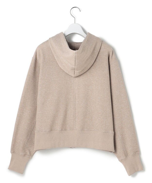 J.PRESS YORK STREET 【WOMEN】ラメ裏毛ジップアップ フーディ ブラウン系