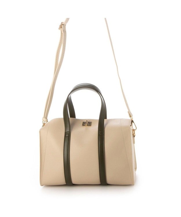 UNBILLION カシュカシュ cachecache / ワンハンドルバッグ付きトップひねりトート アイボリーミックス