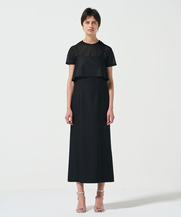 GRACE CONTINENTAL レイヤードキャミワンピース ブラック