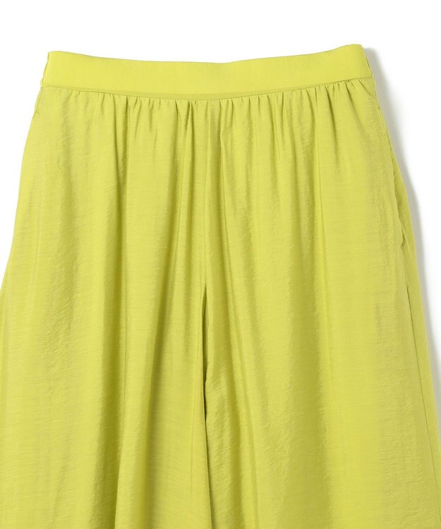 UNFILO ヴィンテージシアー ギャザーワイドパンツ イエロー