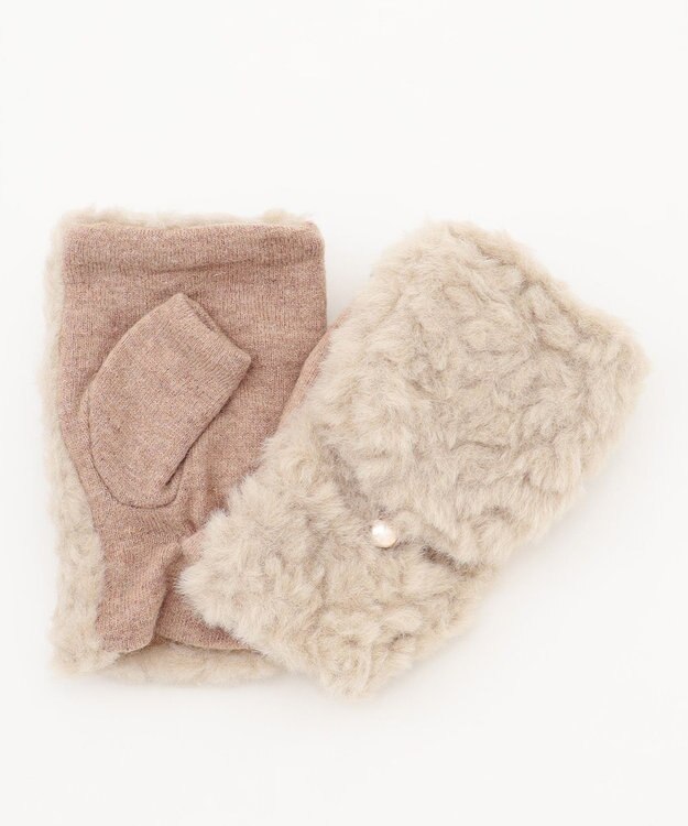 ANY ２ＷＡＹミトンファーグローブ ベージュ