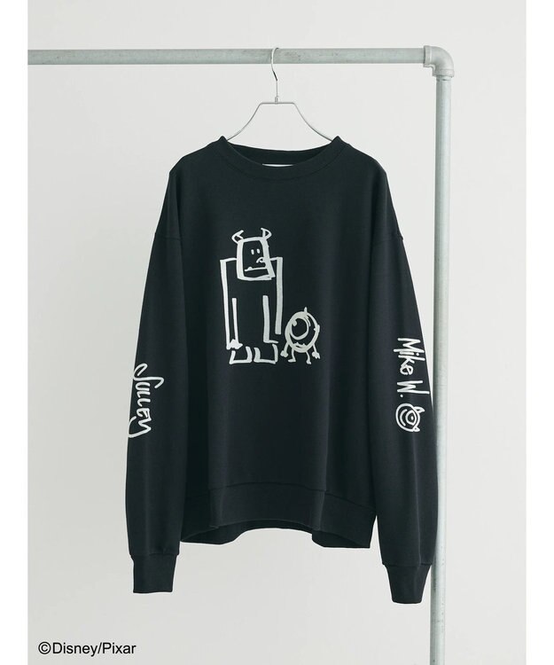 Green Parks モンスターズ・インク／裏毛プルオーバー Black