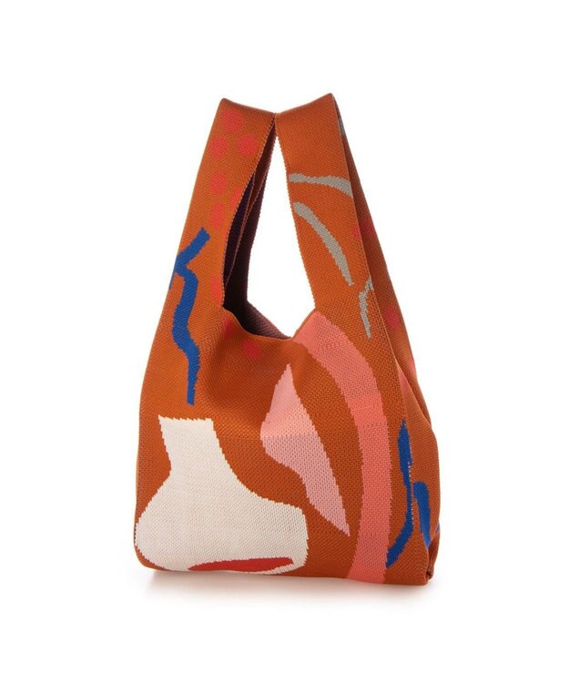 UNBILLION カシュカシュ cachecache / naabコラボインターシャニットショッパーバッグ オレンジ