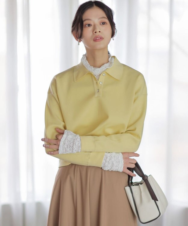 組曲 L オーガンスキッパー ニット スプレーイエロー系