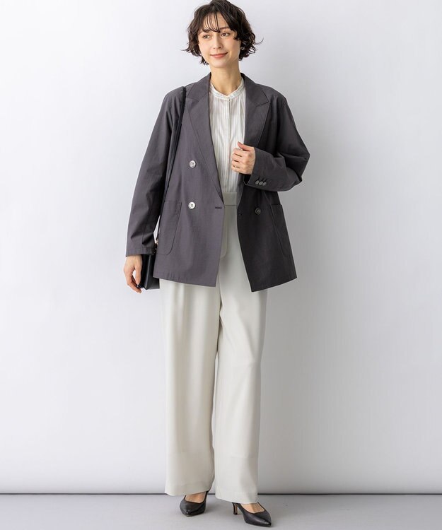 23区 パールMIXトライアングル イヤリング シルバー系