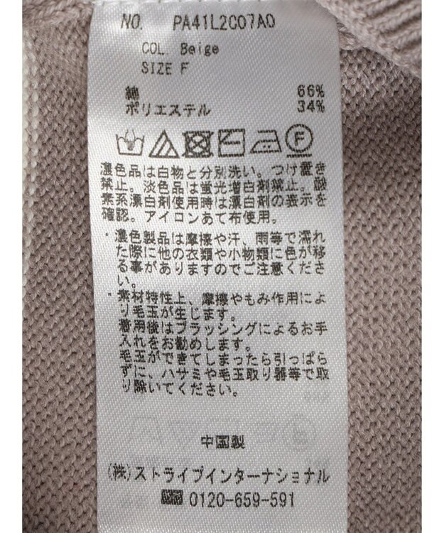 CRAFT STANDARD BOUTIQUE パネルボーダーニットプルオーバー Beige