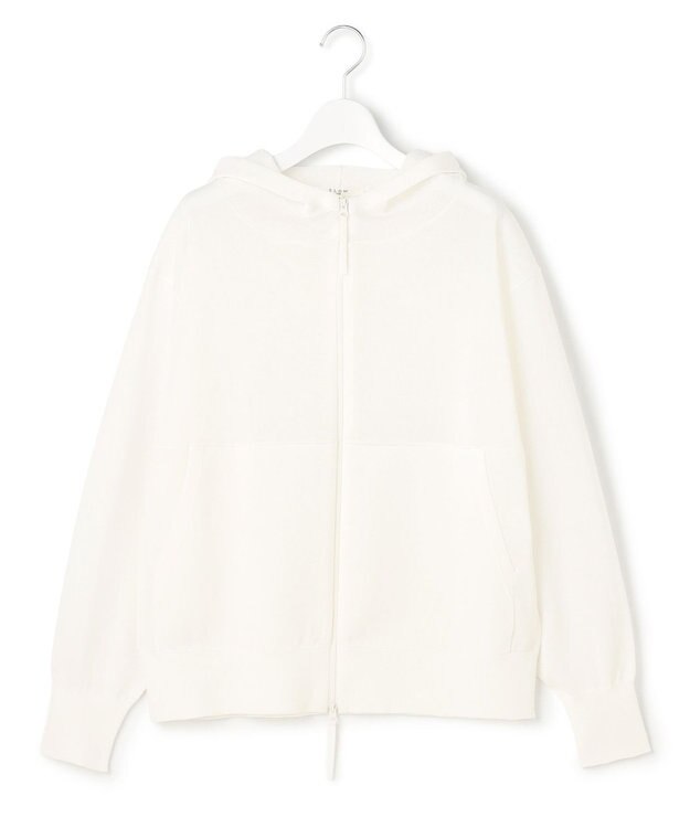 23区 【SLOW/一部店舗限定】シアーニット パーカー オフホワイト