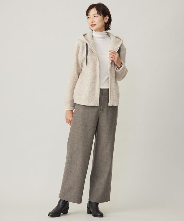 J.PRESS LADIES S カシミヤシルクリブタートル カットソー アイボリー系