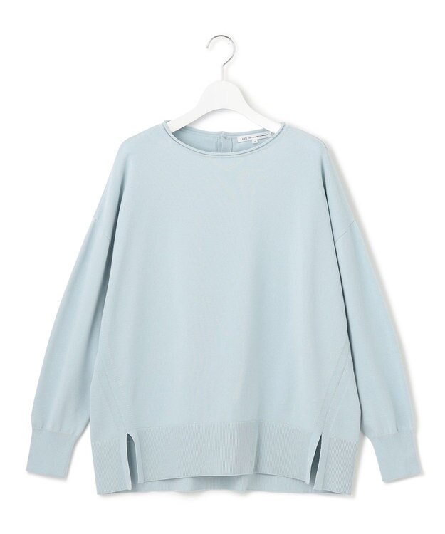 23区 S ストレッチコットンポリエステル ニット スカイブルー系