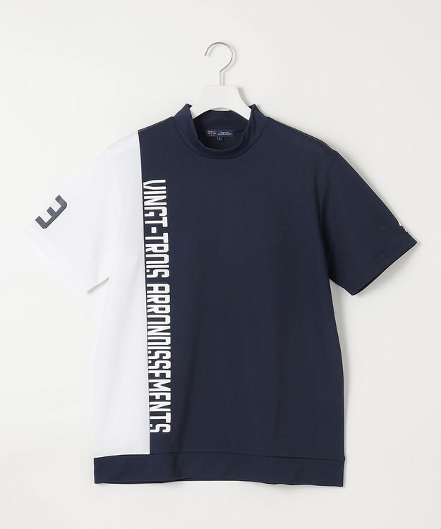 23区GOLF 【MEN】【UVケア・吸水速乾】カノコ モックネックプルオーバー ネイビー系