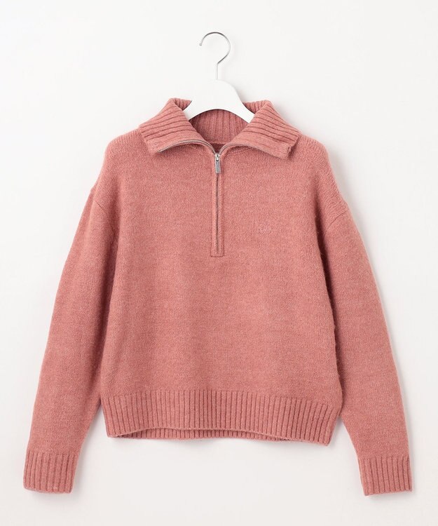 Feroux ハーフジップニット プルオーバー ピンク系