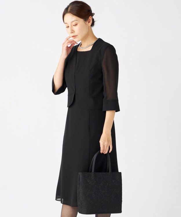 自由区 FORMAL 【日本製】レース ソフト サブバック ブラック系