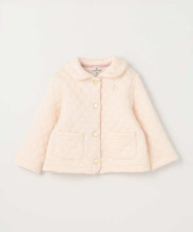 組曲 KIDS 【80-100cm】フラワーキルトジャガード アウター エクリュ系