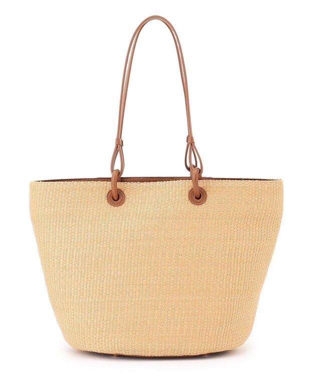 23区 雑材 トートバッグ ナチュラル×ブラウン