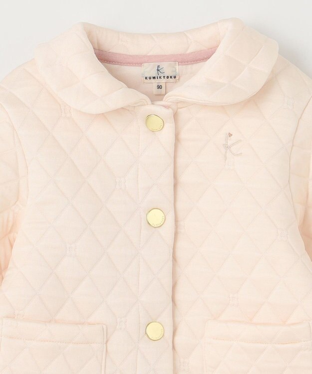 組曲 KIDS 【80-100cm】フラワーキルトジャガード アウター エクリュ系