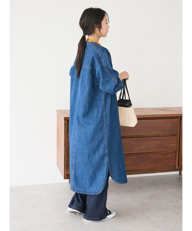 CRAFT STANDARD BOUTIQUE デニムパールボタンワンピース Indigo