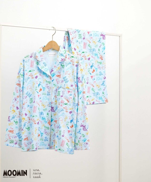 une nana cool 【ムーミン】【綿100%】 MOOMIN * une nana cool  開襟パジャマ TU