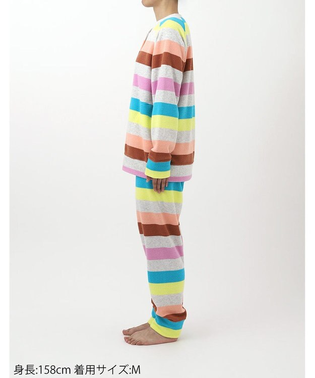 tsumori chisato SLEEP ツモリチサト パジャマ 長袖 長ズボン ルームウェア 綿混(本体) パイル素材 あたたかい 上下セット tsumori chisato SLEEP UDW447 /ワコール グレー