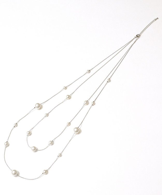 Tiaclasse マルチパールネックレス シルバー